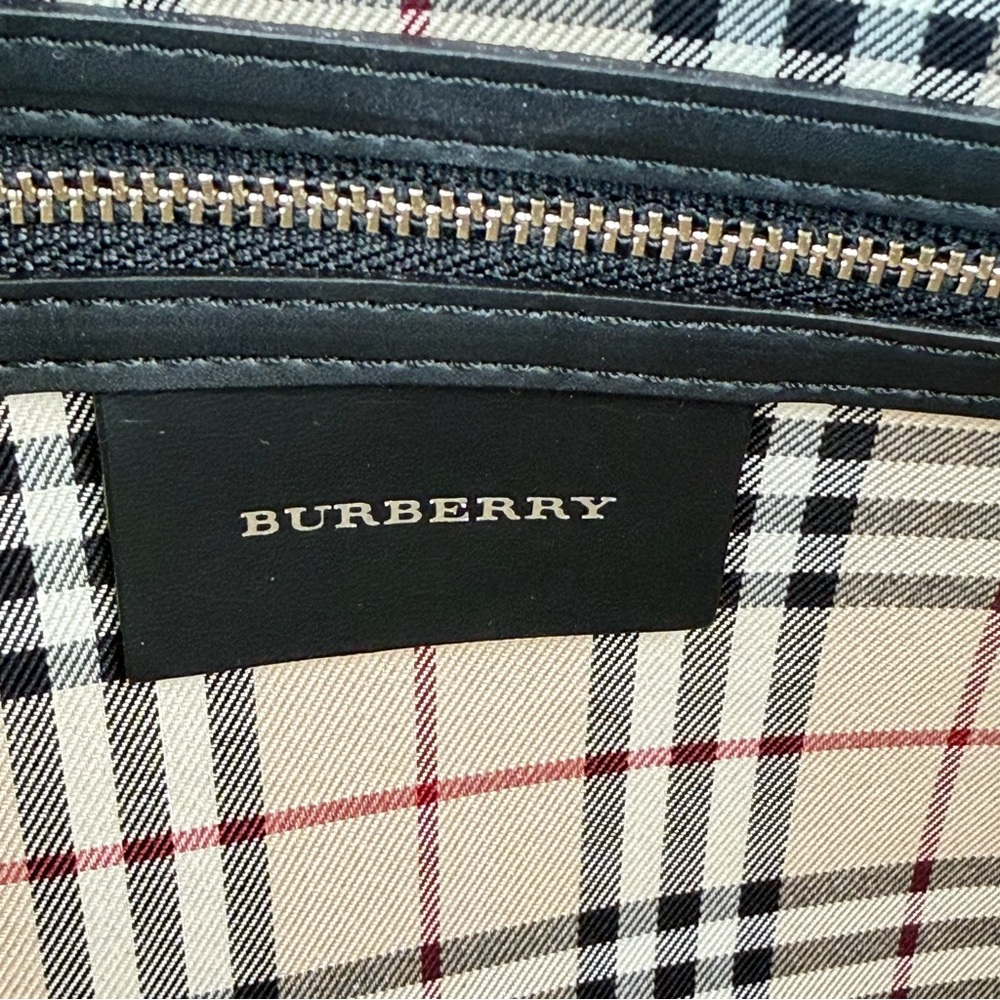 Authentic Burberry Japan Exclusive Leather Top Handle Bag Nova Check Lining - Picture 12 of 17